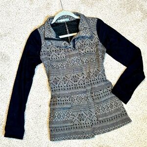 Patterned Zip Up Jacket from Maurices